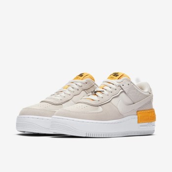 Nike Air Force 1 Shadow - Női Utcai Cipő - Szürke/Narancssárga/Fehér/Szürke